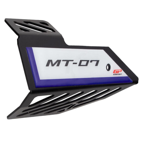 Protecție evacuare GP Kompozit neagră cu detalii albastre pentru Yamaha MT-07 (2014-2021)
